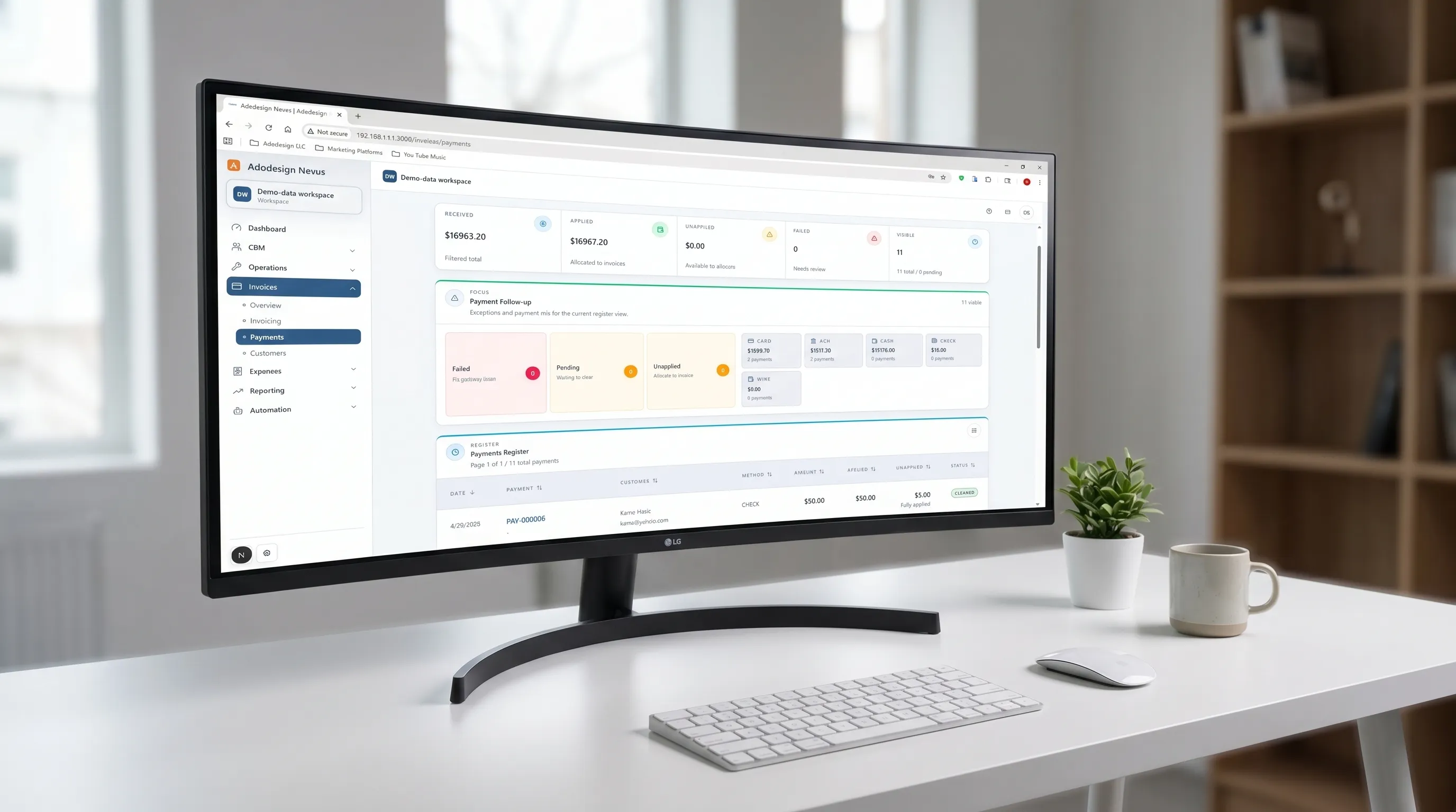 AdoDesign Nexus CRM interface preview 7